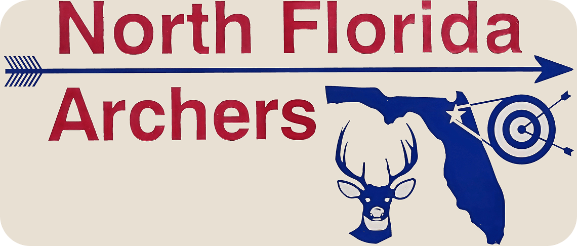Archery club logo featuring Florida map