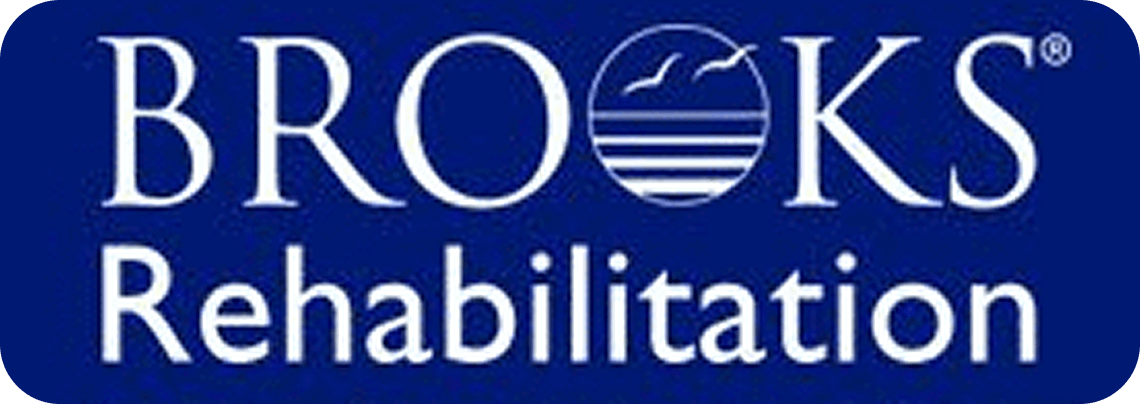 Healthcare logo featuring Brooks Rehabilitation text