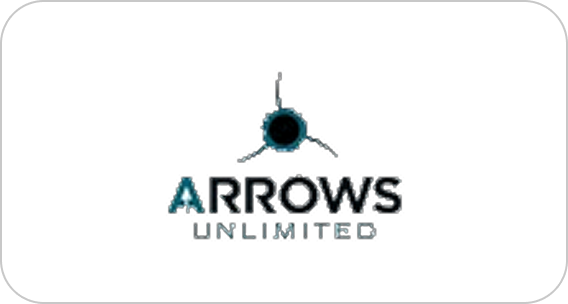 Arrows Unlimited logo with target design