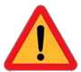 Warning sign with exclamation mark